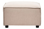 Natural Fabric Modular Ottoman