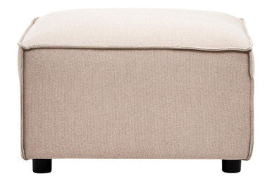 Natural Fabric Modular Ottoman