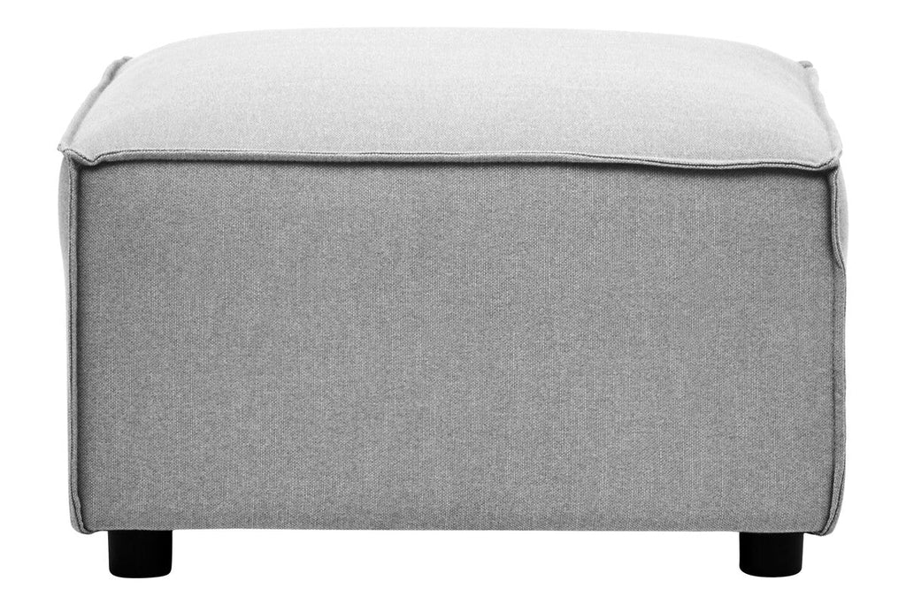 Grey Fabric Ottoman Stool