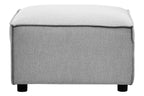 Grey Fabric Ottoman Stool