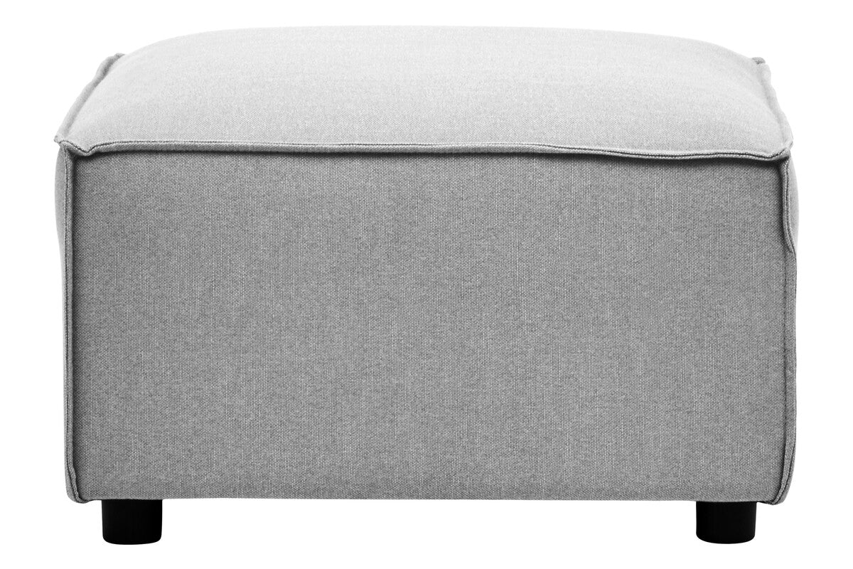 Grey Fabric Ottoman Stool