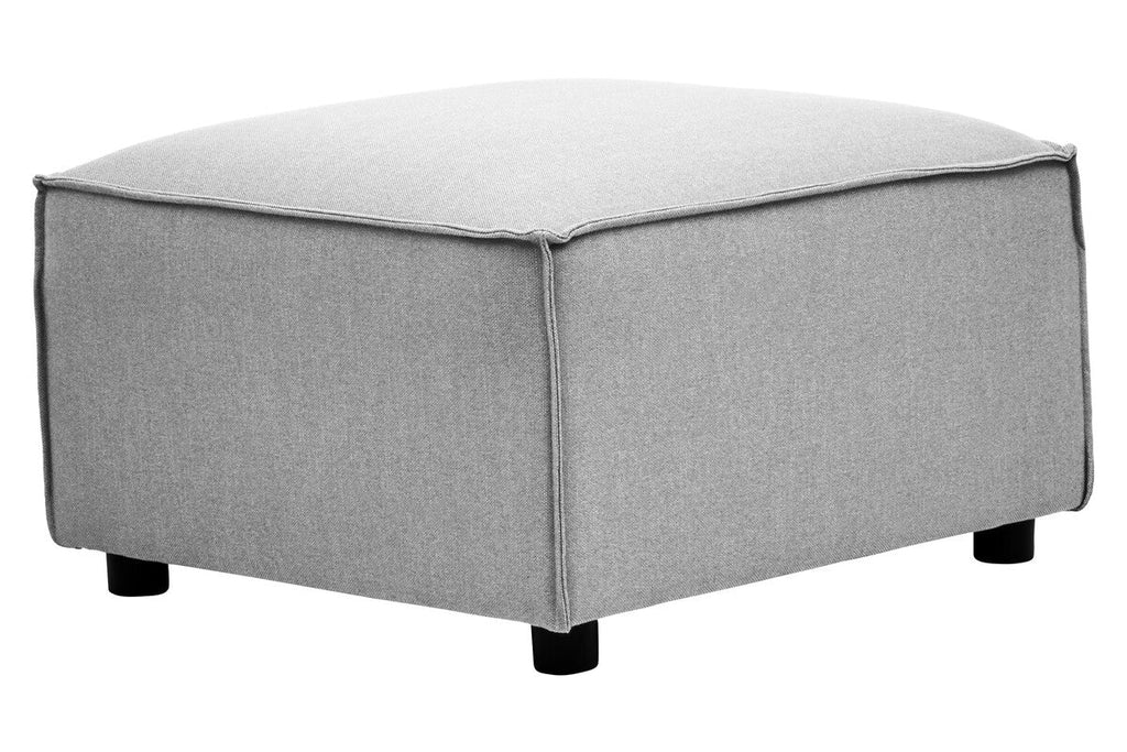 Grey Fabric Ottoman Stool