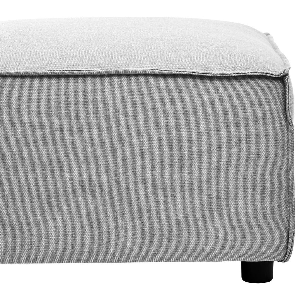 Grey Fabric Ottoman Stool