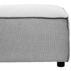 Grey Fabric Ottoman Stool