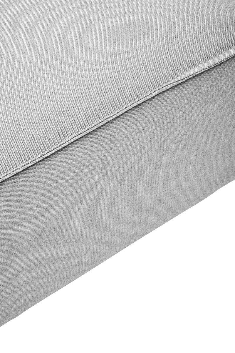 Grey Fabric Ottoman Stool