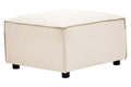 Cream Fabric Ottoman Stool