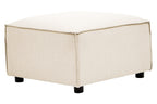 Cream Fabric Ottoman Stool