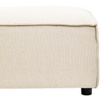 Cream Fabric Ottoman Stool