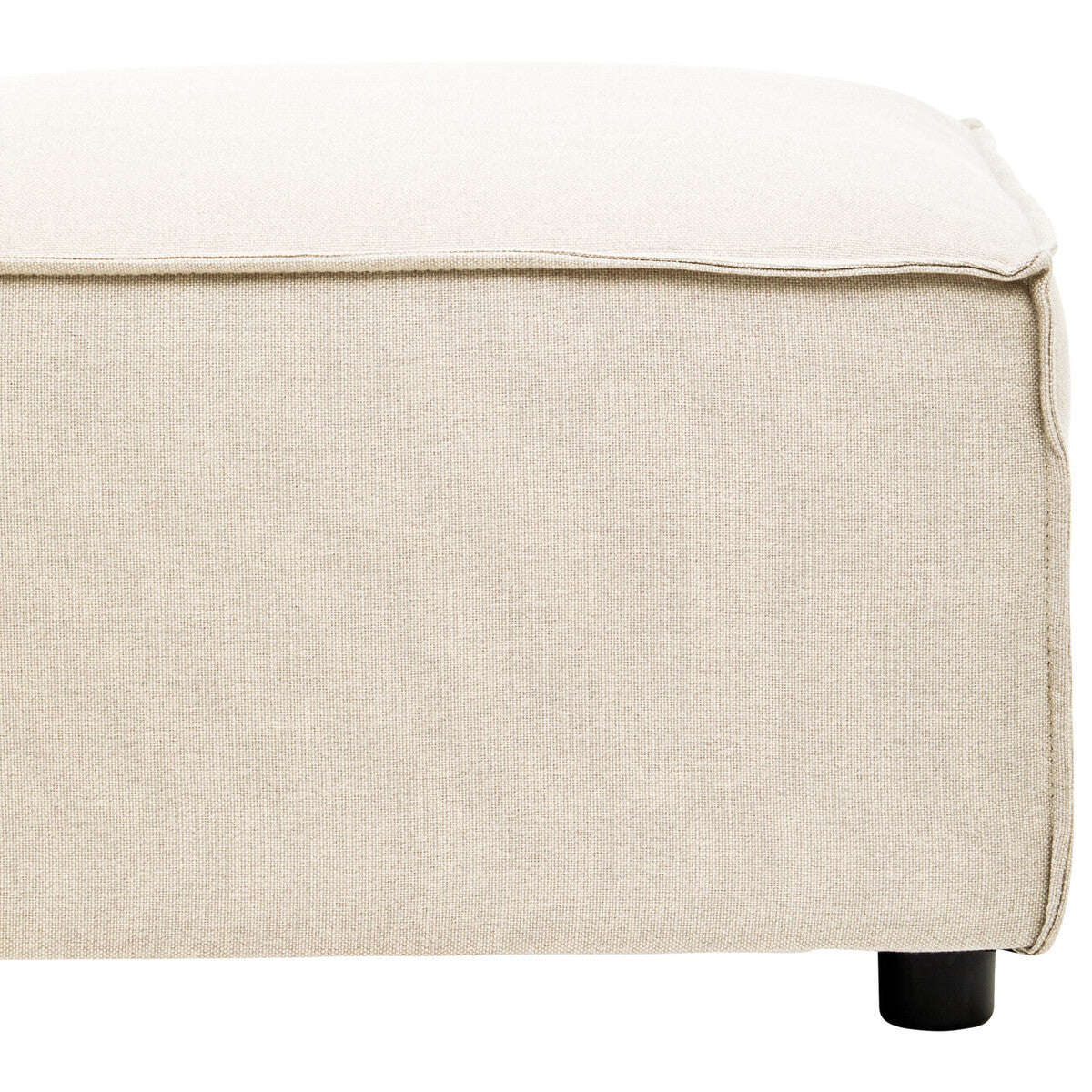 Cream Fabric Ottoman Stool