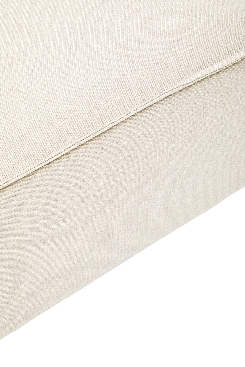 Cream Fabric Ottoman Stool