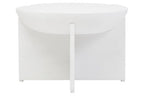 Whitewash Mango Wood Round Coffee Table