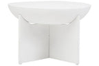 Whitewash Mango Wood Round Coffee Table