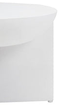 Whitewash Mango Wood Round Coffee Table