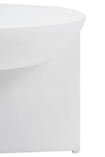 Whitewash Mango Wood Round Coffee Table