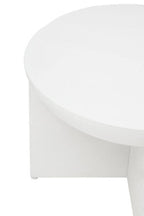 Whitewash Mango Wood Round Coffee Table