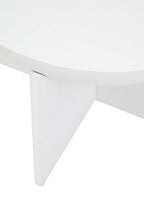 Whitewash Mango Wood Round Coffee Table