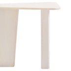 Whitewash Finish Mango Wood Pedestal Coffee Table with Ridged Base