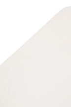 Whitewash Finish Mango Wood Pedestal Coffee Table with Ridged Base
