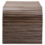 Natural Bamboo Inlay Curved Coffee Table
