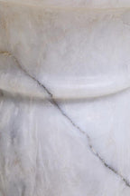 White Marble Side Table and Stool