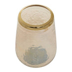 Gold Glass Bathroom Tumbler with Textured Detail