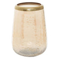 Gold Glass Bathroom Tumbler with Textured Detail