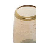 Gold Glass Bathroom Tumbler with Textured Detail