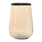 Black and Gold Glass Bathroom Tumbler with Textured Detail