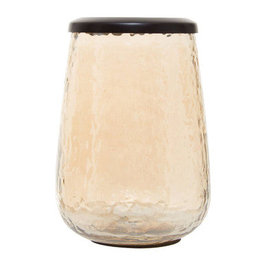 Black and Gold Glass Bathroom Tumbler with Textured Detail