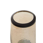 Black and Gold Glass Bathroom Tumbler with Textured Detail
