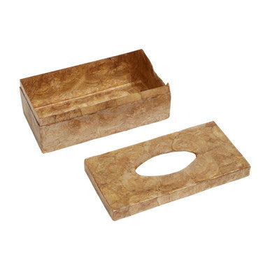 Beige Seashell Tissue Box