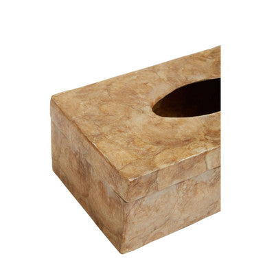 Beige Seashell Tissue Box