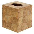 Beige Seashell Square Tissue Box