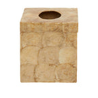 Beige Seashell Square Tissue Box