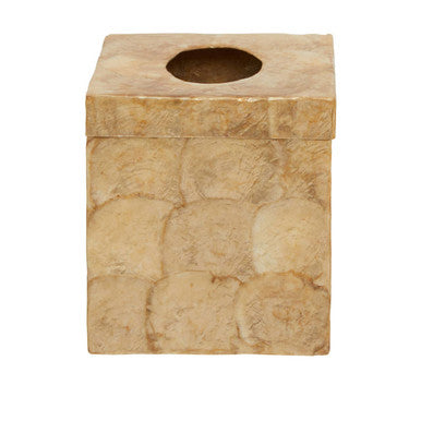Beige Seashell Square Tissue Box