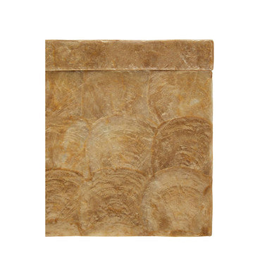 Beige Seashell Square Tissue Box