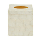 White Shell Square Tissue Box