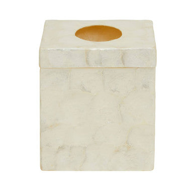 White Shell Square Tissue Box