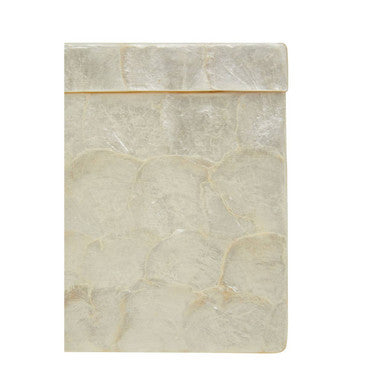 White Shell Square Tissue Box