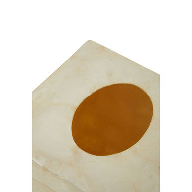 White Shell Square Tissue Box