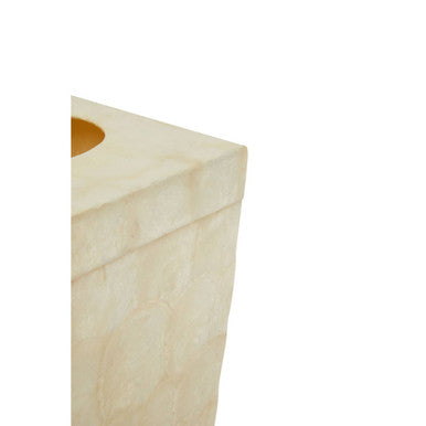 White Shell Square Tissue Box