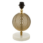 Round Marble Gold Finish Table Lamp Base