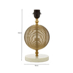 Round Marble Gold Finish Table Lamp Base