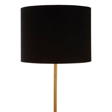 White Marble Base and Gold Finish Floor Lamp