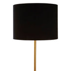 White Marble Base and Gold Finish Floor Lamp