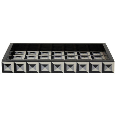 Black and White Rectangular Styling Tray