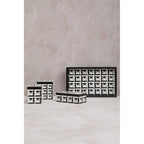 Black and White Rectangular Styling Tray