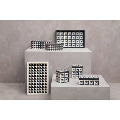 Black and White Rectangular Styling Tray