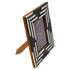 Black and White Stripe Photo Frame 5x7