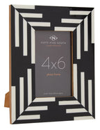 Black and White Stripe Photo Frame 4x6